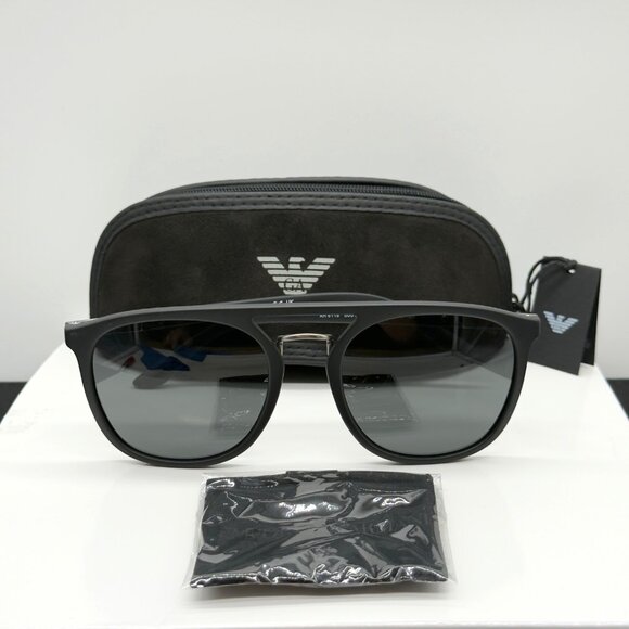 Georgio Armani AR8118 5001/87 Matte Black Sunglasses Grey Lens - Picture 1 of 14